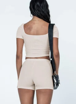 Princess Polly Catarina Bike Shorts Beige Cheap