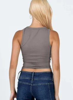 Princess Polly Catch Me Tank Top  Slate Hot