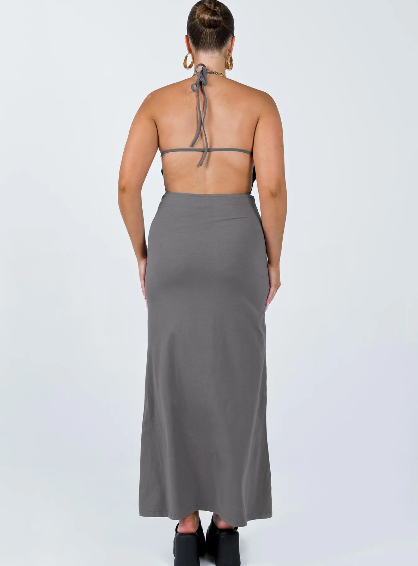 Princess Polly Caterina Maxi Dress Grey Hot