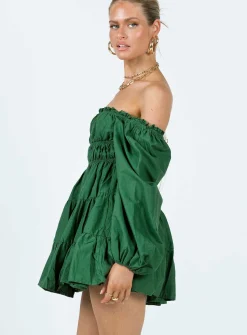 Princess Polly Ceara Long Sleeve Mini Dress  Green Shop