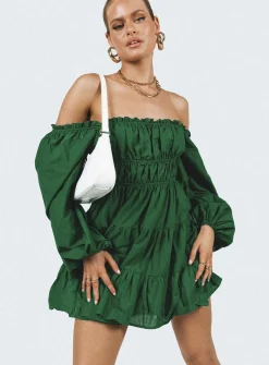 Princess Polly Ceara Long Sleeve Mini Dress  Green Shop