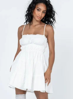 Princess Polly Ceara Mini Dress  White Hot
