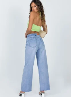 Princess Polly Cece Hammer Wide Leg Jeansdenim Vintage Blue Store
