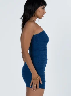 Princess Polly Cecile Strapless Mini Dress  Blue Best Sale
