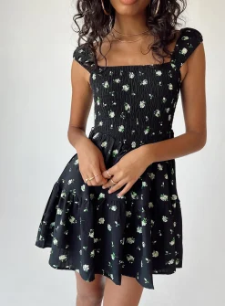 Princess Polly Cedarwood Mini Dress/ Floral   Black Online