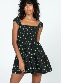 Princess Polly Cedarwood Mini Dress/ Floral   Black Online