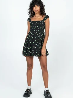 Princess Polly Cedarwood Mini Dress/ Floral Black Online