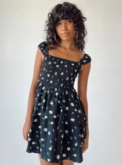 Princess Polly Cedarwood Mini Dress/ Floral Black Online