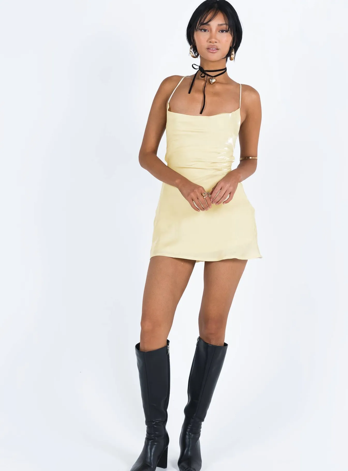 Princess Polly Celena Mini Dress Yellow Outlet