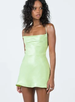 Princess Polly Celena Mini Dress  Green Clearance