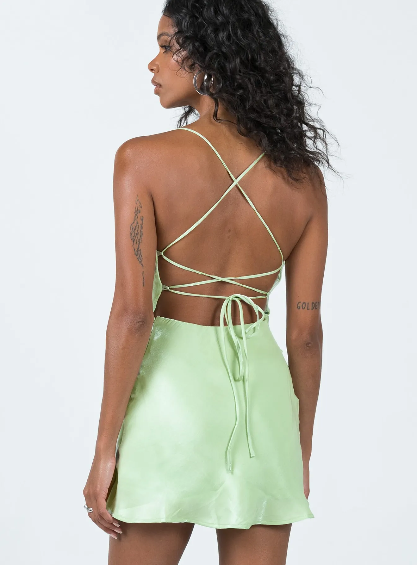 Princess Polly Celena Mini Dress Green Clearance