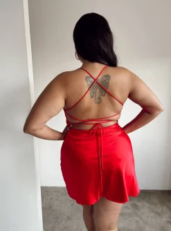 Princess Polly Celena Mini Dresscurve   Red Fashion