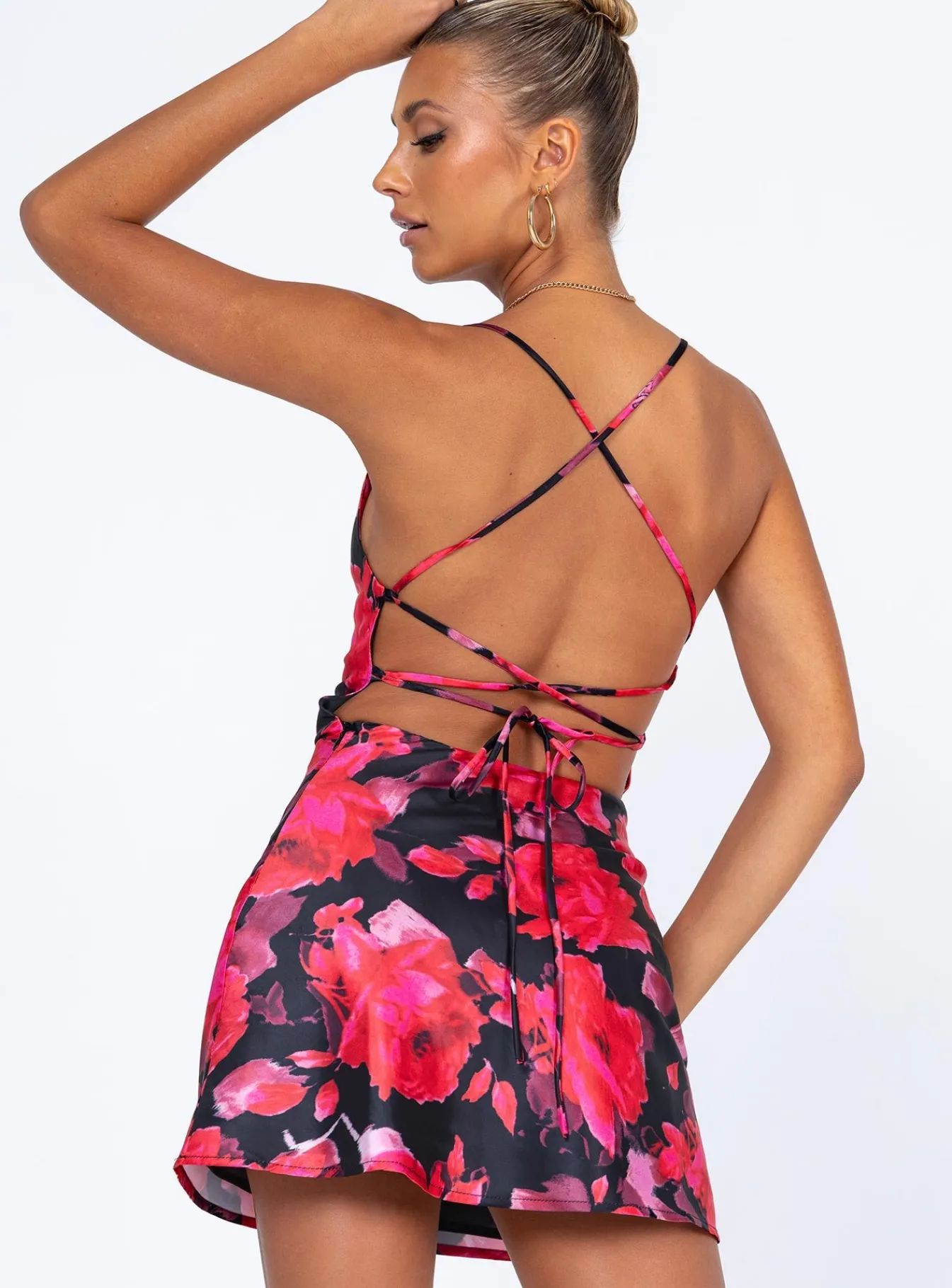 Princess Polly Celena Mini Dressfloral Red Best