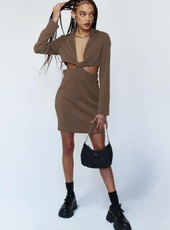 Princess Polly Celeste Mini Dress Brown Sale