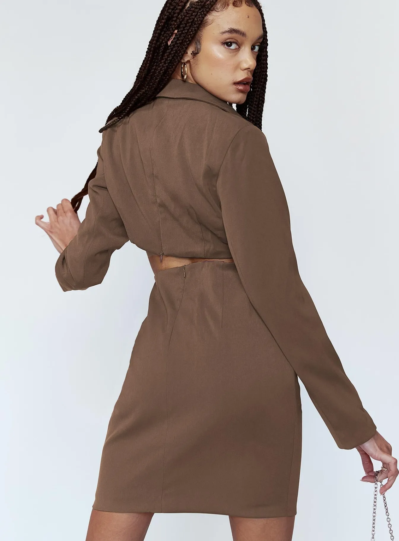 Princess Polly Celeste Mini Dress Brown Sale