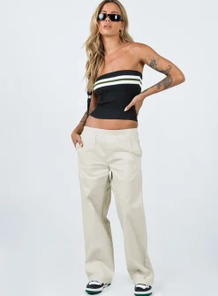Princess Polly Cello Racing Tube Top  Slate Flash Sale