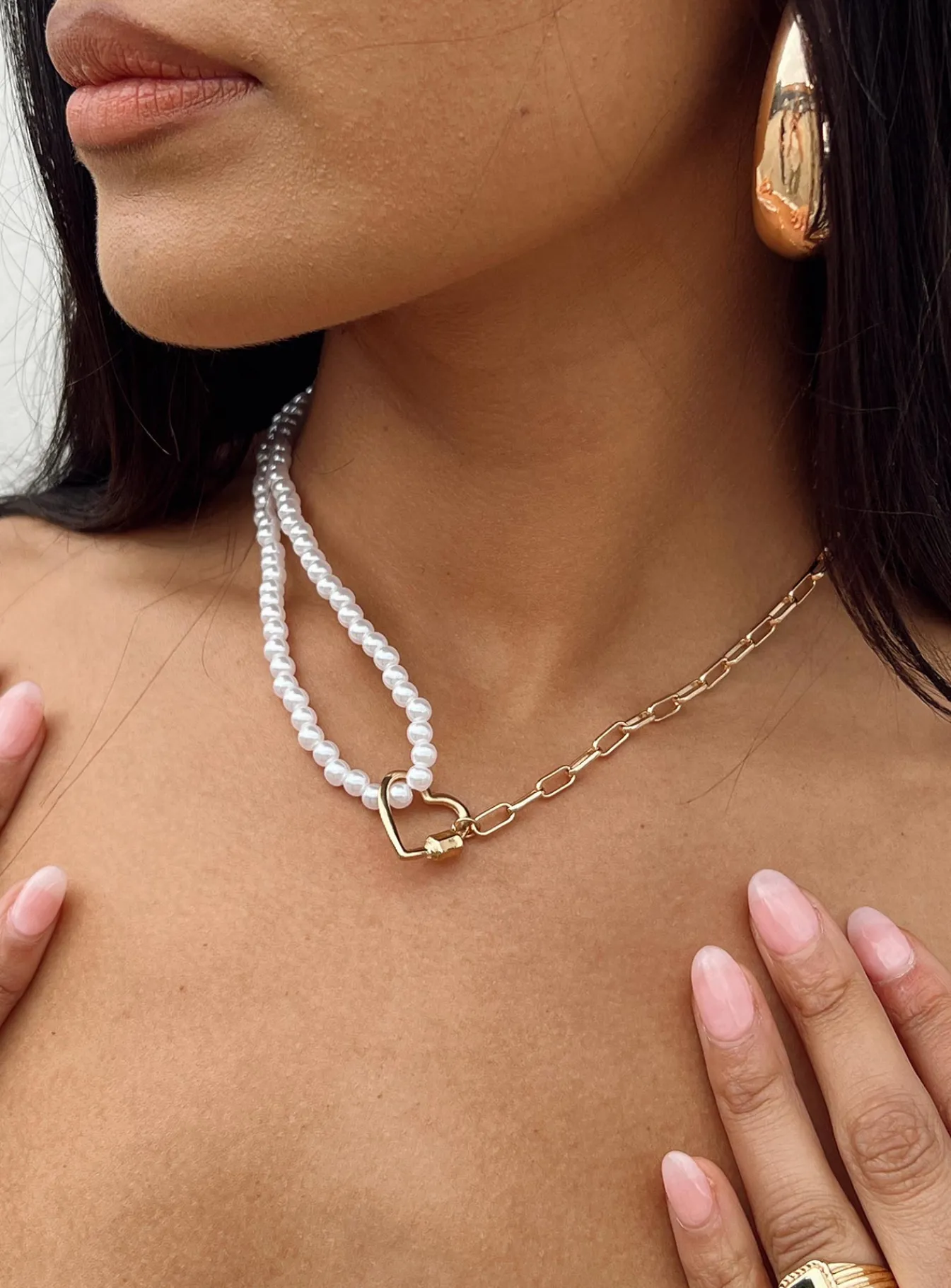 Princess Polly Centennial Heart Necklace Gold Fashion