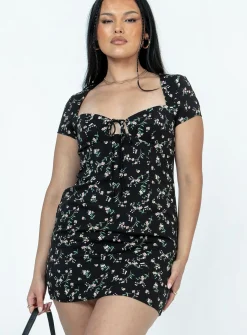 Princess Polly Centennial Mini Dressfloral   Black Shop
