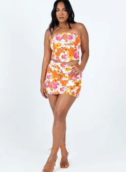 Princess Polly Chadwick Mini Skirt Orange/Pink Online