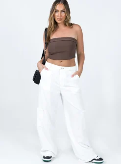 Princess Polly Chadwick Top  Brown Flash Sale