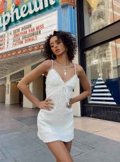 Princess Polly Chains Of Love Mini Dress  White New