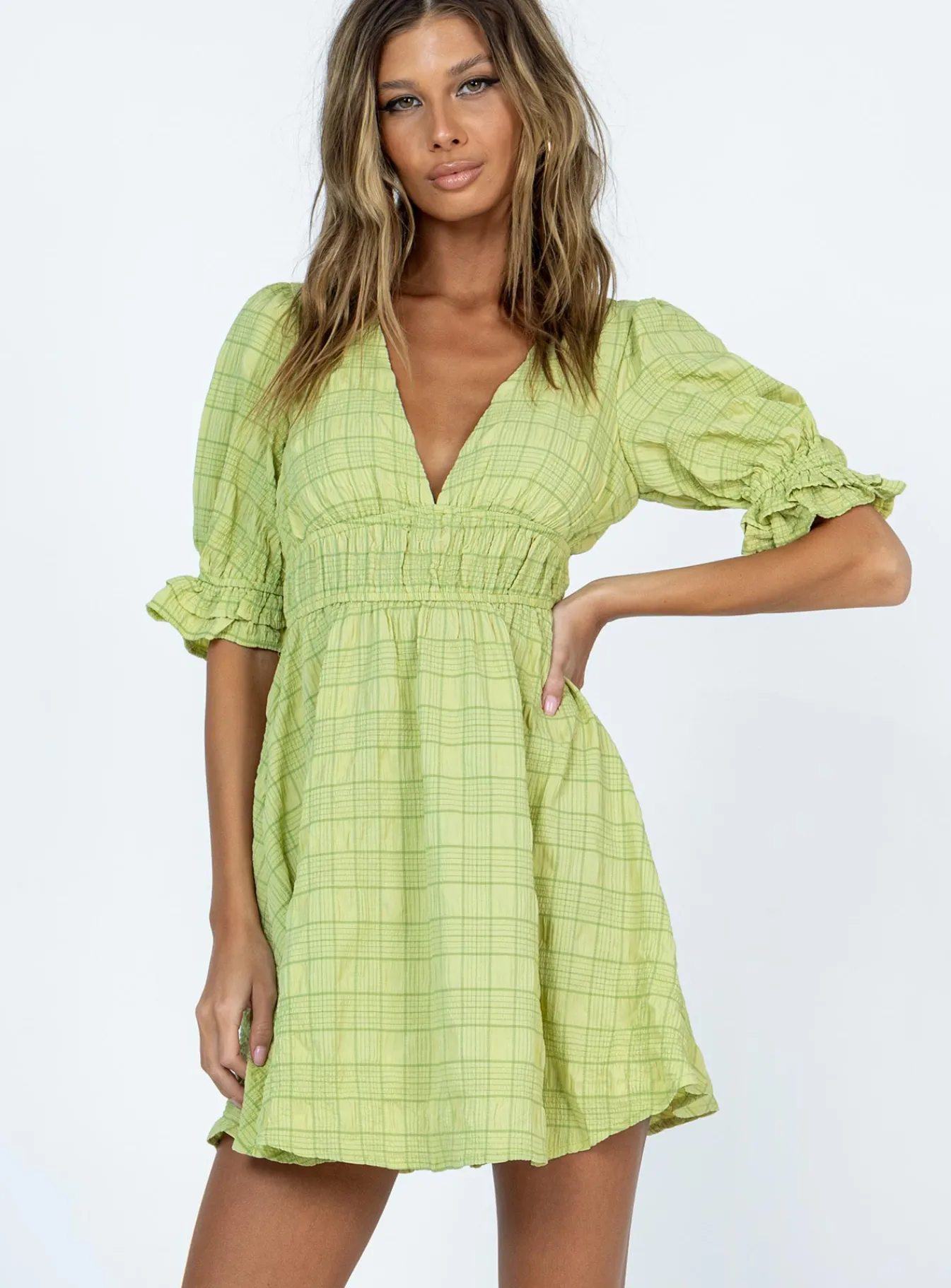 Princess Polly Chances Mini Dress Green New