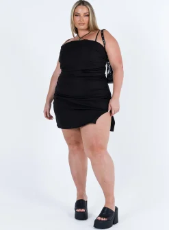 Princess Polly Chandra Mini Dresscurve   Black Clearance