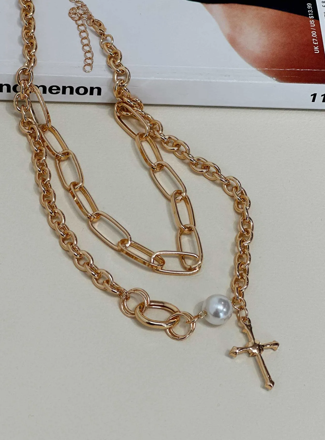 Princess Polly Chapelle Cross Necklace Gold Fashion