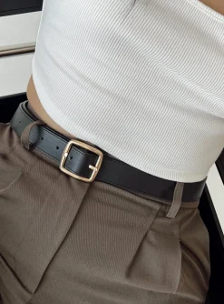 Princess Polly Chapman Belt/ Gold Eco   Black Outlet