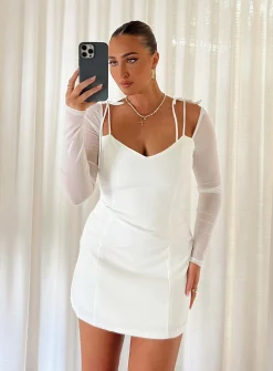 Princess Polly Charla Mini Dress  White Shop