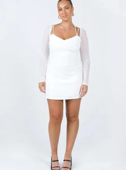 Princess Polly Charla Mini Dress  White Shop