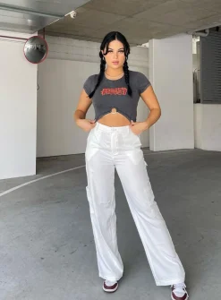 Princess Polly Charlize Pants  White Flash Sale