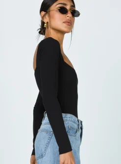 Princess Polly Charlotte Bodysuit  Black Cheap