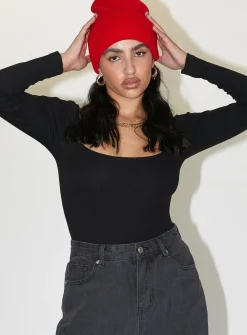 Princess Polly Charlotte Bodysuit  Black Cheap