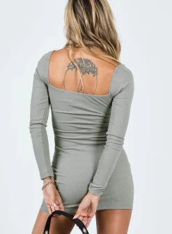 Princess Polly Charlotte Mini Dress Grey Cheap