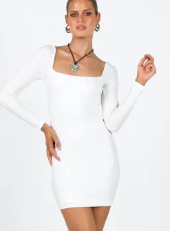 Princess Polly Charlotte Mini Dress  White Hot