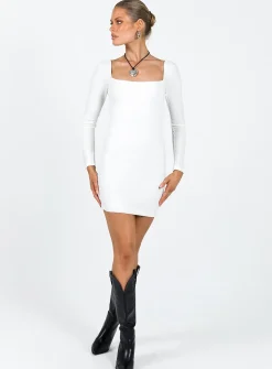 Princess Polly Charlotte Mini Dress  White Hot