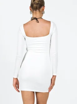 Princess Polly Charlotte Mini Dress  White Hot