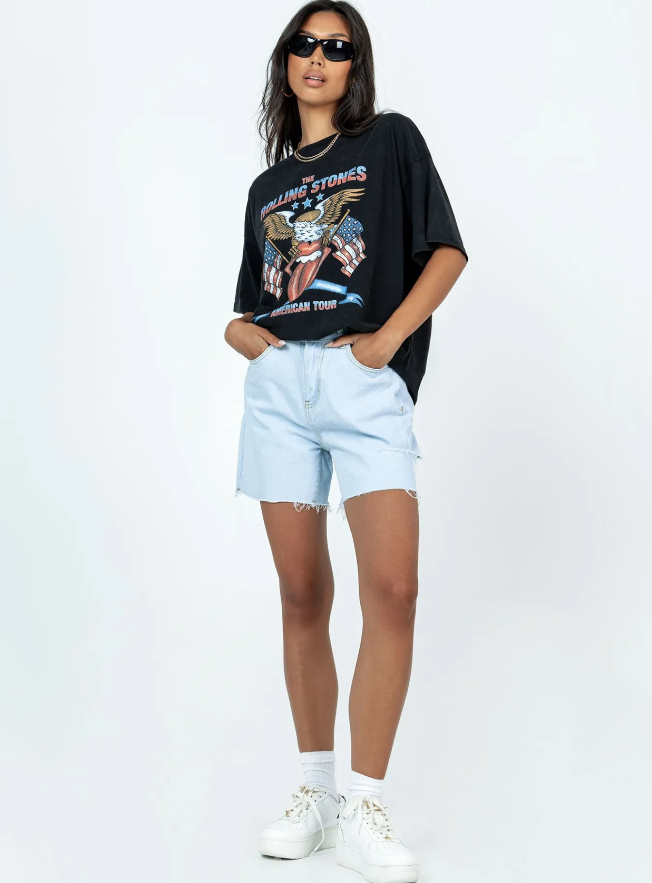 Princess Polly Charlton Ripshortslight Wash Denim New
