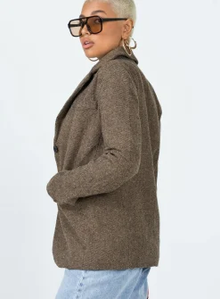 Princess Polly Charter Blazer  Brown Outlet
