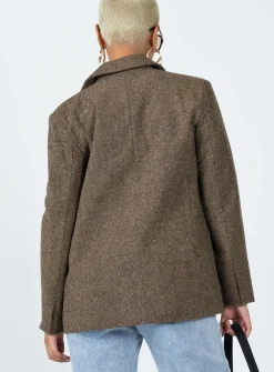 Princess Polly Charter Blazer  Brown Outlet