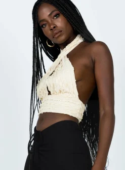 Princess Polly Chayse Top  Beige Fashion