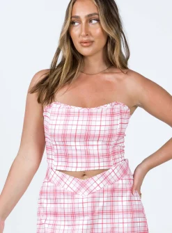 Princess Polly Checkity Tube Top  Multi Outlet