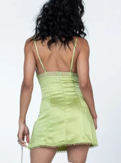 Princess Polly Chels Mini Dress  Green Clearance