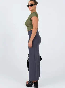 Princess Polly Chipla Maxi Skirt Slate Sale