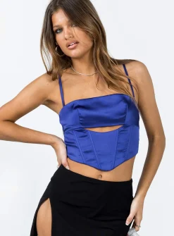 Princess Polly Chissick Top  Blue Fashion
