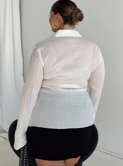 Princess Polly Chrisley Shirtcurve White Clearance