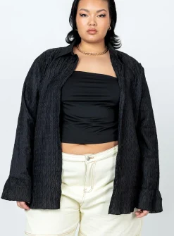 Princess Polly Chrisley Shirtcurve   Black Shop
