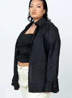 Princess Polly Chrisley Shirtcurve   Black Shop