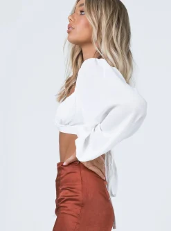 Princess Polly Chrissy Top  White Cheap